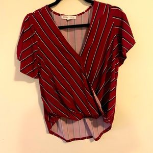 Lola Grace Red Striped Shirt
